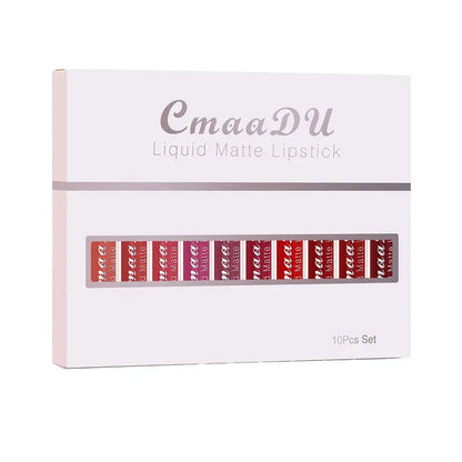 VelvetStay™ Lip Set 💄 10 Matte Shades, All-Day Wear